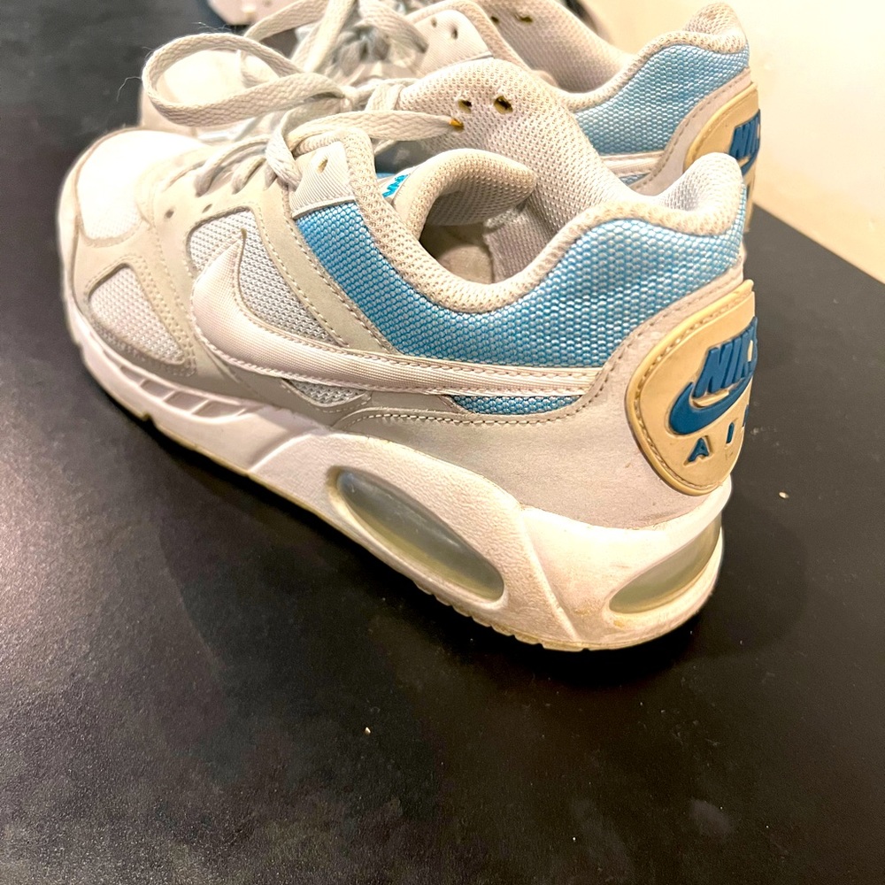 Grey and blue Nike Airmax